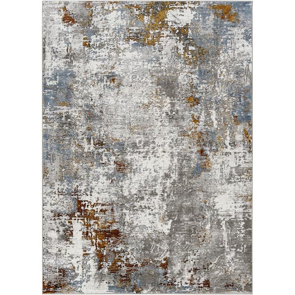 Allegro Plus Charcoal Rustic Abstract 9 ft. 2 in. x 12 ft. Area Rug