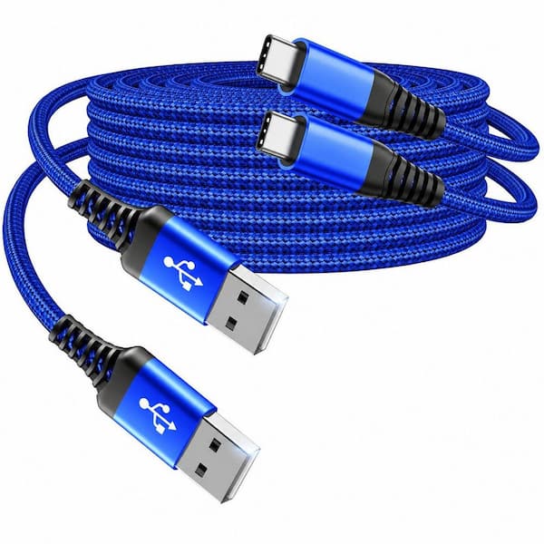 2-Pack USB A to USB C Cable Fast Charging 10FT Braided Charger Cord for iPhone 17 16 15 Pro Max Samsung LG