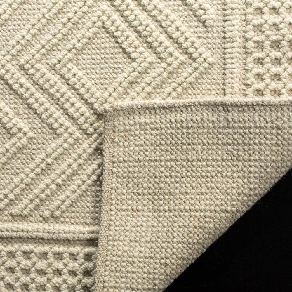 Ivory Hand-Knotted Wool Runner Rug, 2'3" x 14'