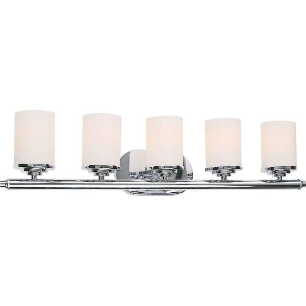 Forte Lighting Oralee 5-Light Chrome Bath Vanity Light