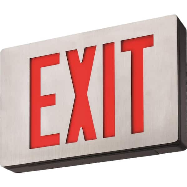 Lithonia Lighting Aluminum LED Emergency Exit Sign LE S 1 R EL N