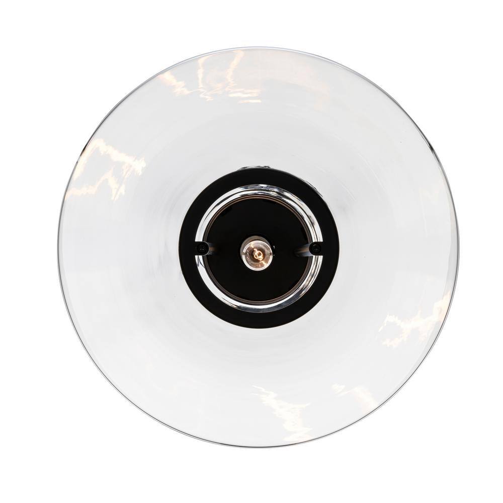 Black Modern Tapered Glass Pendant Light