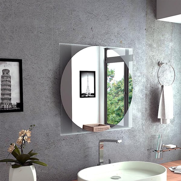 23.62 in. W x 23.62 in. H Square Framless Mirror Wall Mirror Vanity Mirror