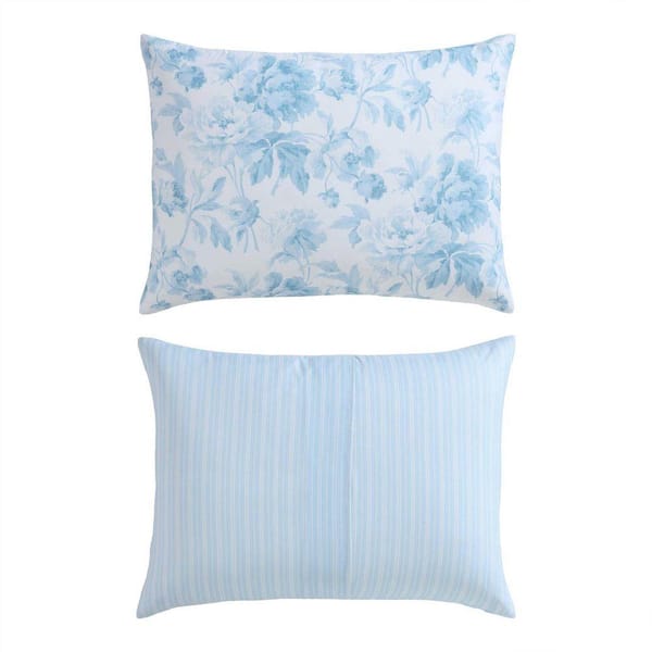 Laura Ashley Anja Textured Toile 4-Piece Chambray Blue/White