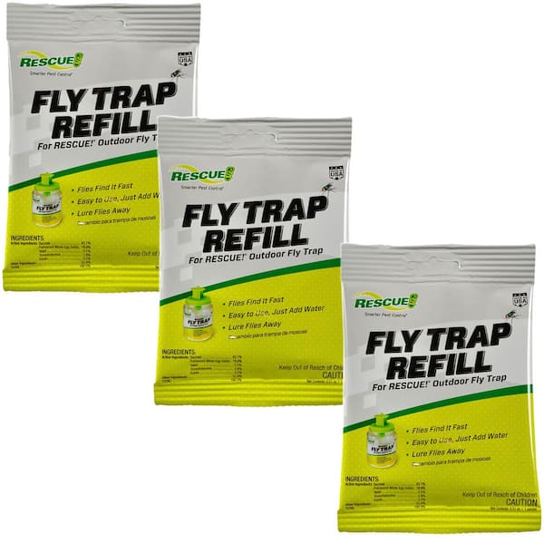 Rescue Indoor Non-Toxic Fruit Fly Trap Attractant Refill, 30 Days Pack of 3, Size: Refillable Attaractant