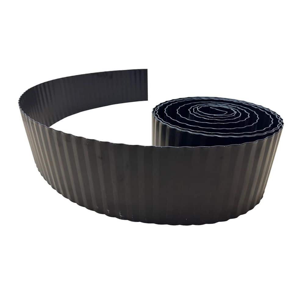 20 ft. x 12 in. Corrugated Metal Garden Edging Black Galvanized Steel Hemmed Edge Landscape Border Fence price history on PriceWatchPro
