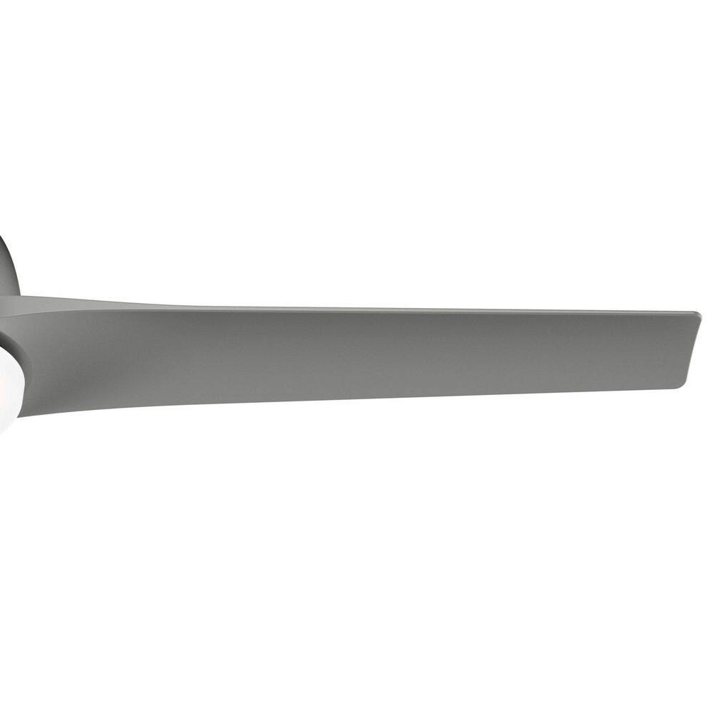 Matte Silver 52" 3-Blade Ceiling Fan with LED Light and Remote