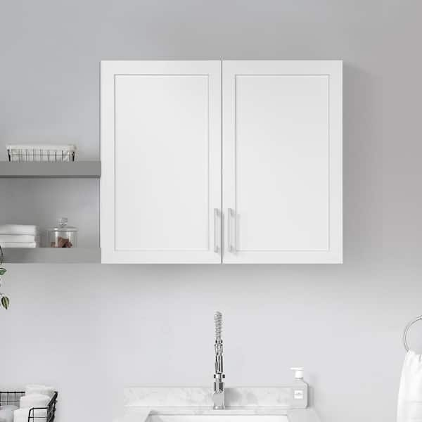 Deprise White Bathroom Storage Cabinet Ebern Designs