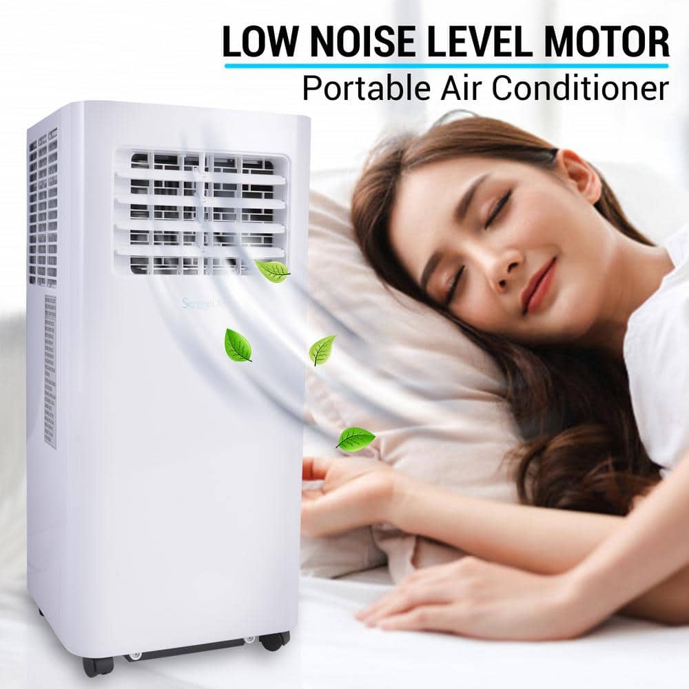 SereneLife 10,000 BTU White Portable Air Conditioner with Remote