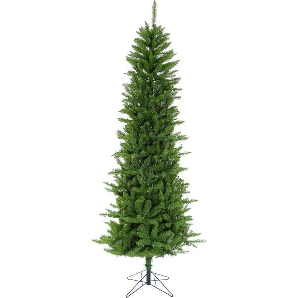 Christmas Time 7 5 Ft Winter Wonderland Slim Green Christmas Tree With Clear Smart Lights And Stand Ct Ww075 Sl The Home Depot