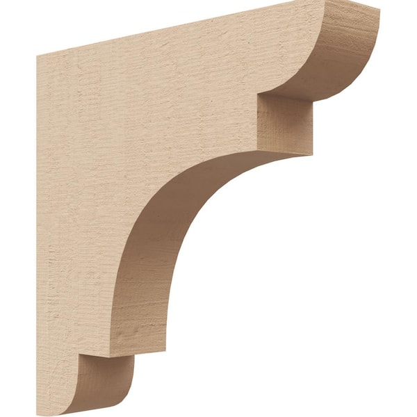 Ekena Millwork 2 in. x 10 in. x 10 in. Series 1 Thin New Brighton Rough Cedar Woodgrain Timberthane Polyurethane Corbel, Primed Tan