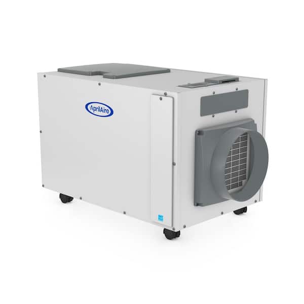 E130C 130 pt. 7,200 sq. ft. Bucketless Dehumidifier with Casters in. Gray for Crawl Spaces, Basements, and Whole-House