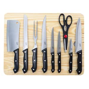 Wildcraft 10- Piece Stainless Steel Knife Set with Wooden Cutting Board