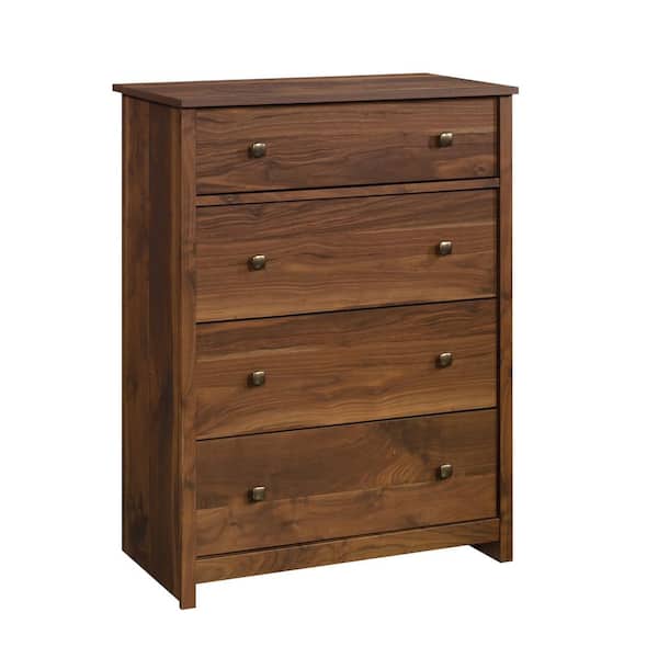 SAUDER River Ranch 4-Drawer Grand Walnut Chest of Drawers 42.126 in. x 31.732 in. 17.874 in.