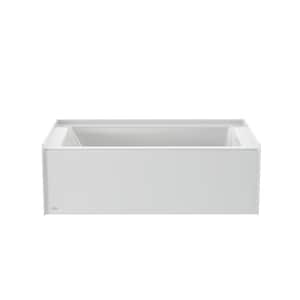 PROJECTA 60 in. x 36 in. Rectangular Skirted Soaking Bathtub with Right Drain in White