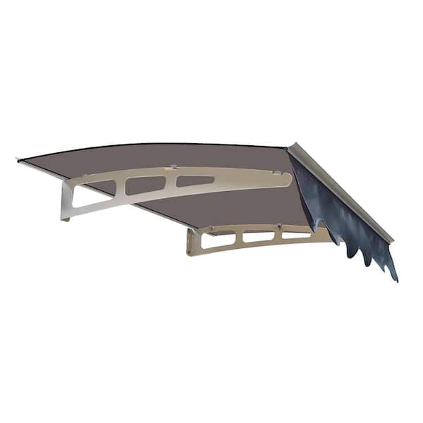 Miscool Avex 47 in. W x 34 in. D Grey-Brown Door Window Awning for Wooden Wall House