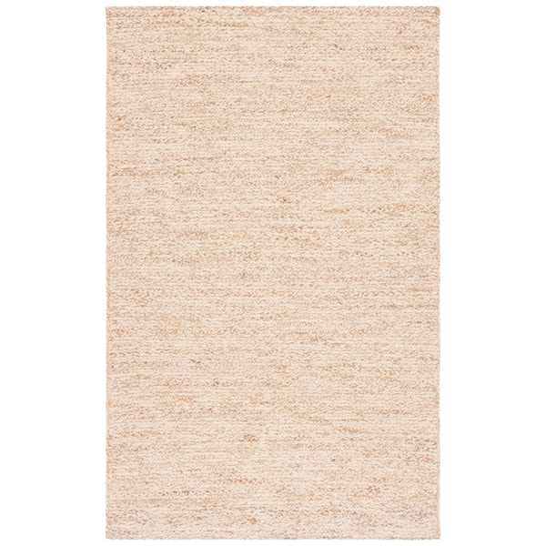 SAFAVIEH Natural Fiber Ivory/Beige 4 ft. x 6 ft. Abstract Distressed Area Rug
