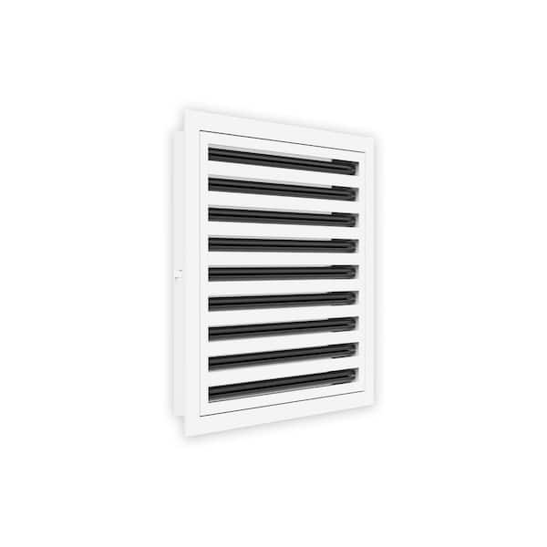 Standard Linear Slot Diffuser – 12" X 18" White Aluminum Alloy Wall/Ceiling Vent Cover, Louvered, For Attic, Shed, Bathroom, AC Vents