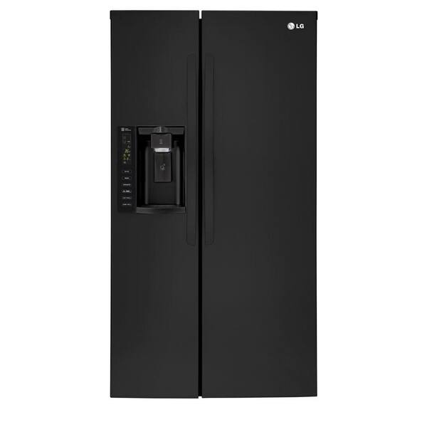 LG 26.16 cu. ft. Side by Side Refrigerator in Smooth Black