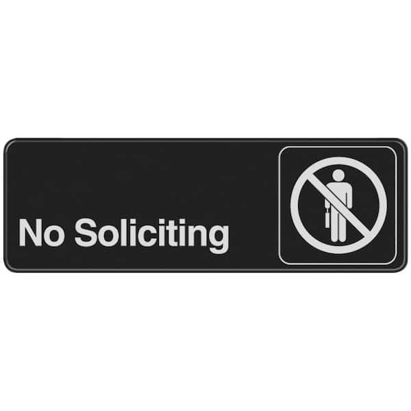 Hillman 3 in. x 9 in. Plastic No Soliciting Sign