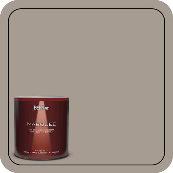 BEHR MARQUEE 1 Qt. #N200-4 Rustic Taupe One-Coat Hide Matte Interior Paint & Primer