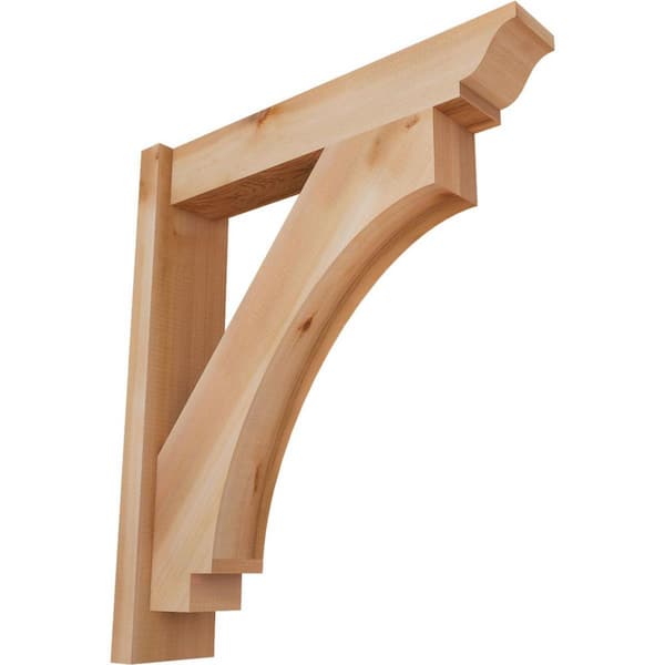 Ekena Millwork 6 in. x 28 in. x 24 in. Western Red Cedar Imperial Traditional Smooth Outlooker