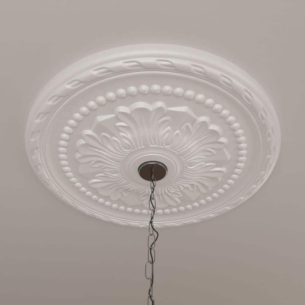 Palmetto 31.5" White Polyurethane Ceiling Medallion