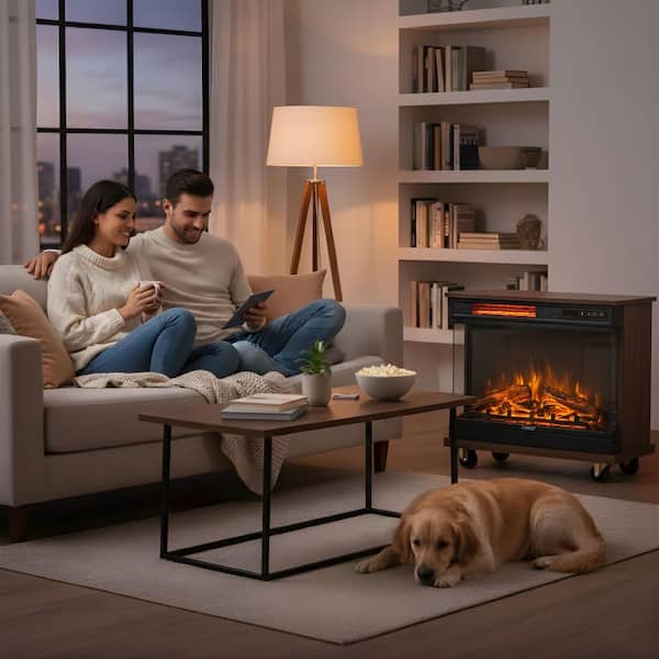 Equator 26 in. 5000BTU Freestanding Electric Fireplace Heater with