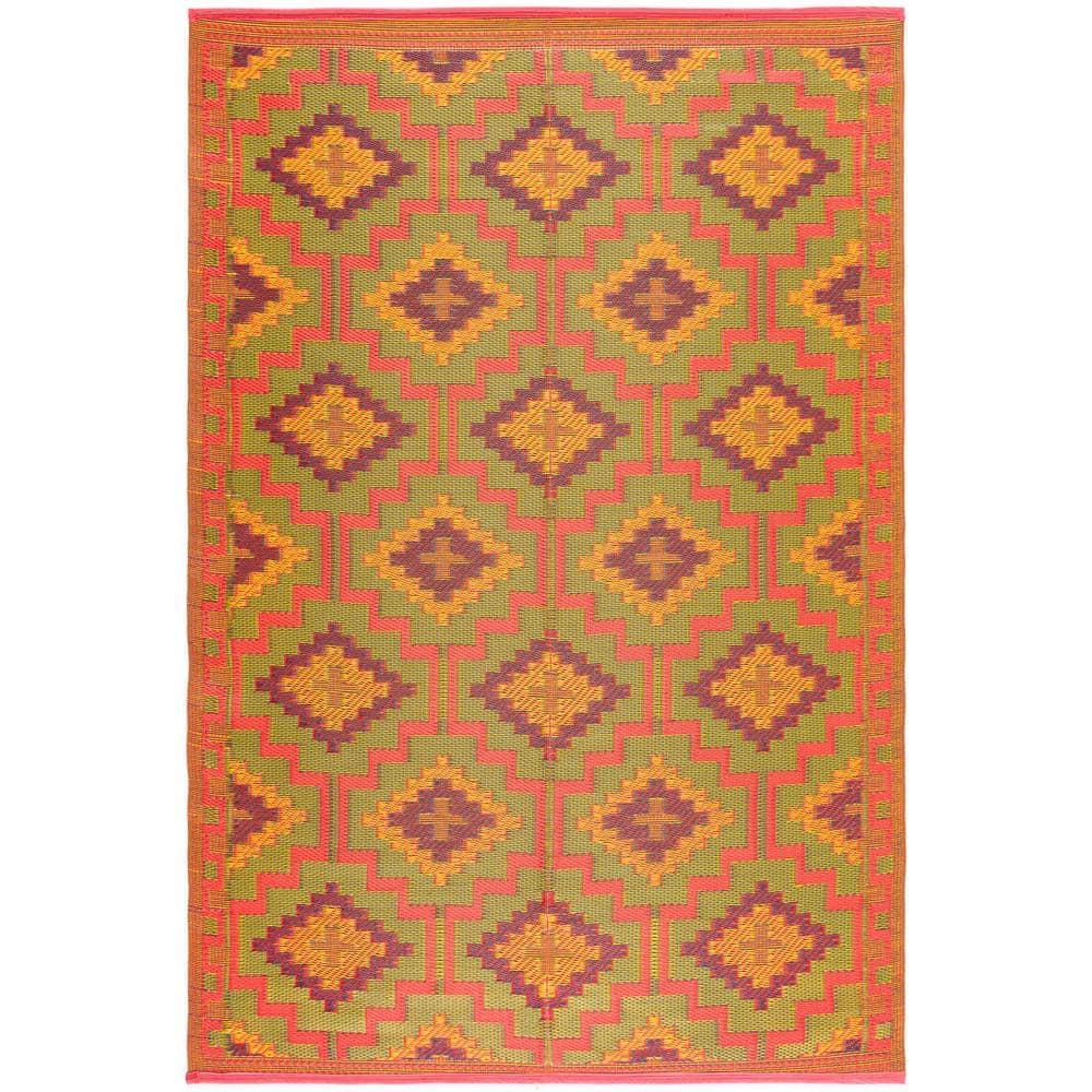 Beverly Rug 5 X 8 Multi Lightweight Arizona Reversible Plastic Indoor