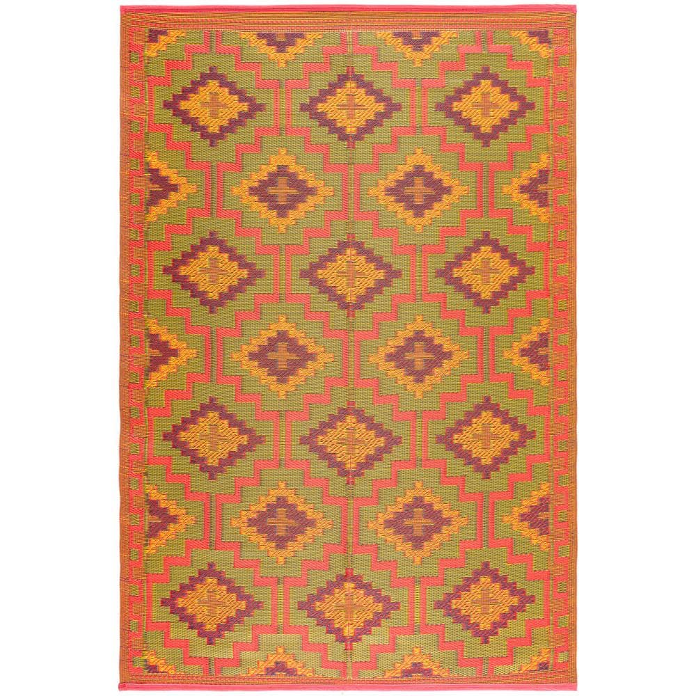 Beverly Rug 6 X 9 Multi Lightweight Arizona Reversible Plastic Indoor   Multi Outdoor Rugs Hd Odr20157 6x9 64 1000 