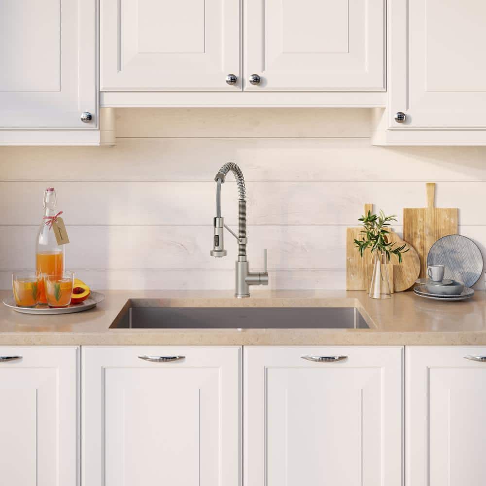 32-Inch Stainless Steel Undermount Kitchen Sink with Faucet and Accessories