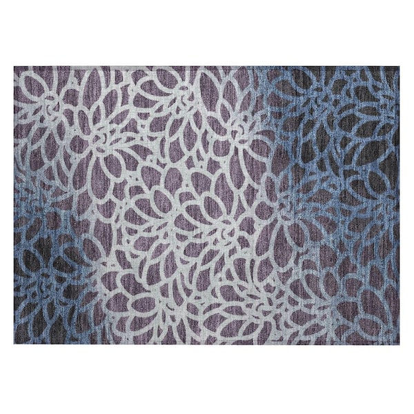 Chantille Machine Washable Indoor/Outdoor Abstract ACN2412 Plum 2 ft. x 3 ft. Accent Rug