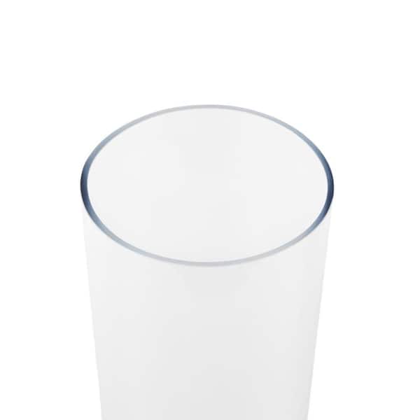 Litton Lane 24 in. Clear Tall Glass Cylinder Decorative Vase