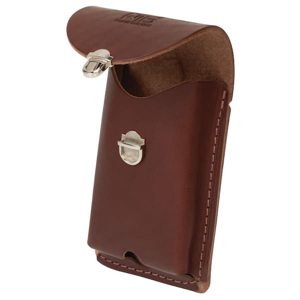 Gentlestache - Funda de piel para teléfono celular con clip para