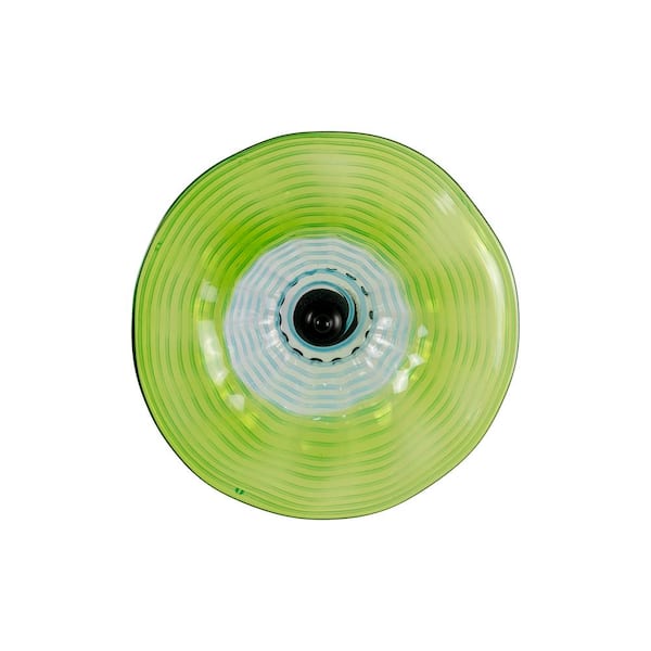 Dale Tiffany 12 in. Diameter Pollena Flower Hand Blown Art Glass Wall Decor