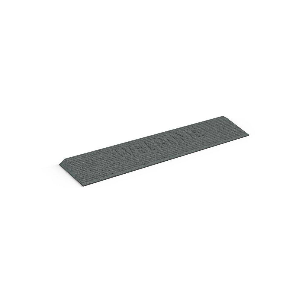EZ-ACCESS TRANSITIONS Angled Entry Mat, Welcome, Grey, 1 in