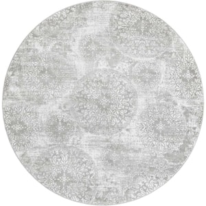 Sofia Grand Light Gray 7 ft. 10 in. x 7 ft. 10 in. Area Rug