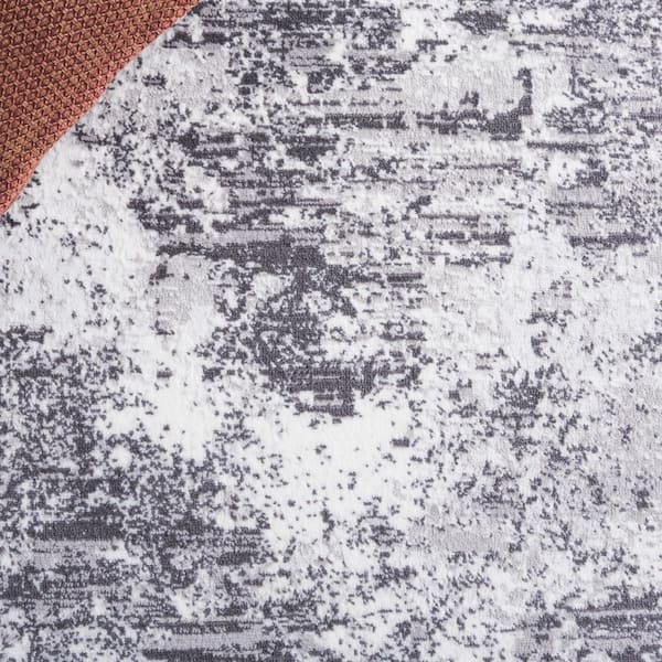 Amelia 9 ft. x 12 ft. Charcoal/Ivory Distressed Abstract Area Rug