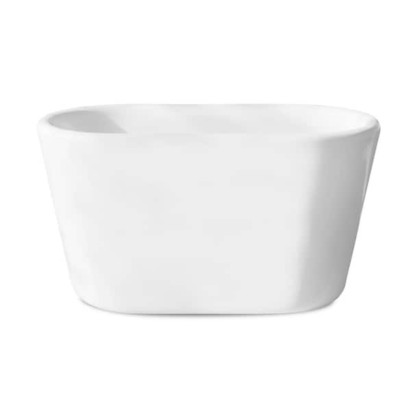 Nanterre 51 in. x 26 in. Japanese Soaking Freestanding Bathtub in Glossy White, Drain Included