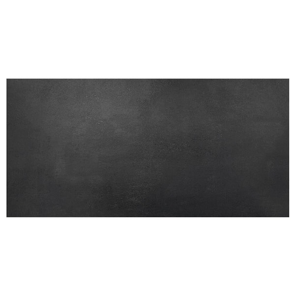 Giorbello Moon Carved Porcelain 12 in. x 24 in. x 9mm Floor and Wall Tile Case - Black (5 PCS/10 sq. ft.)