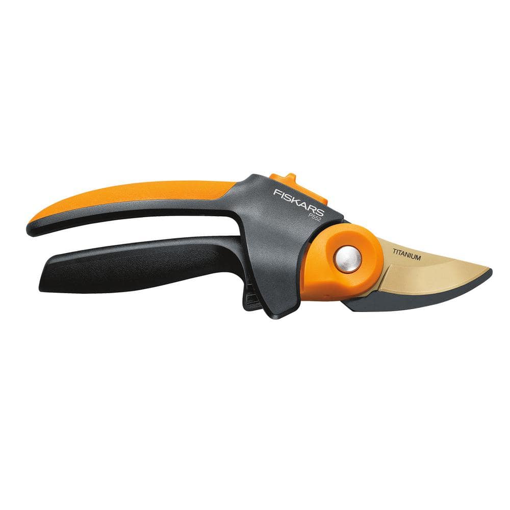 Fiskars PowerGear2 3/4 in. Cut Capacity Titanium Coated Blade with SoftGrip Handle Bypass Hand Pruning Shears 392792-1003