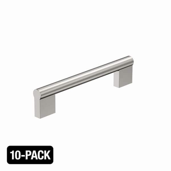 10-Pack Sutton 5-1/16 in. (128mm) Center-to-Center Modern Satin Nickel Bar Cabinet Drawer Pulls