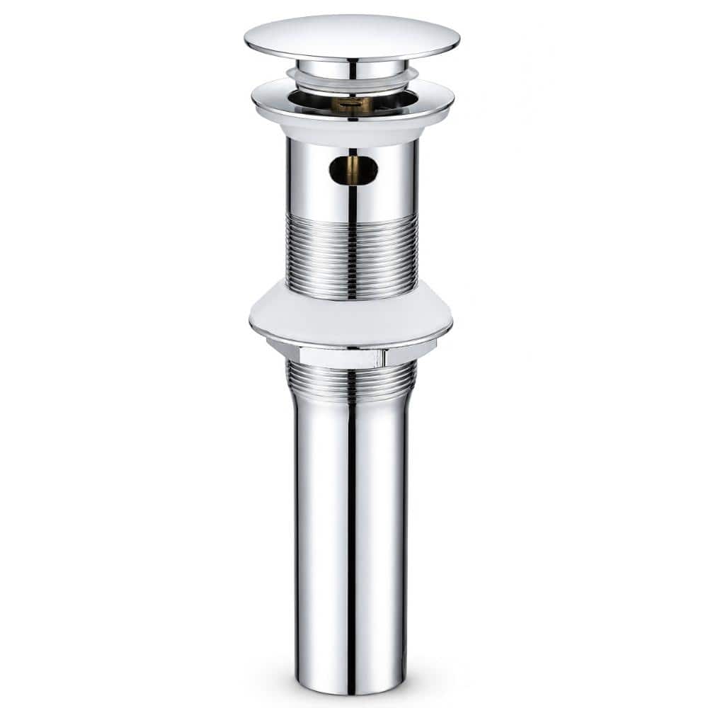Stainless Steel Bathroom Sink Pop-Up Drain With Overflow with Brass Cap in Polished Chrome price history on PriceWatchPro