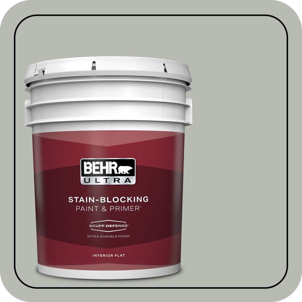 5 gal. Home Decorators Collection #HDC-AC-21 Keystone Gray Extra Durable Flat Interior Paint & Primer price history on PriceWatchPro