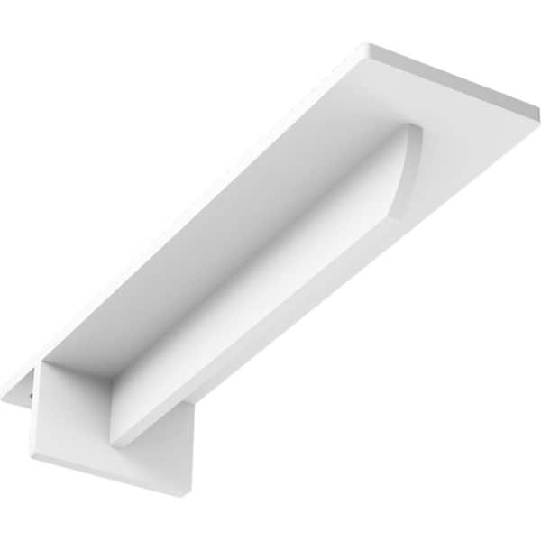 Ekena Millwork 3 in. x 2 in. x 12 in. Steel White Primer Heaton Bracket