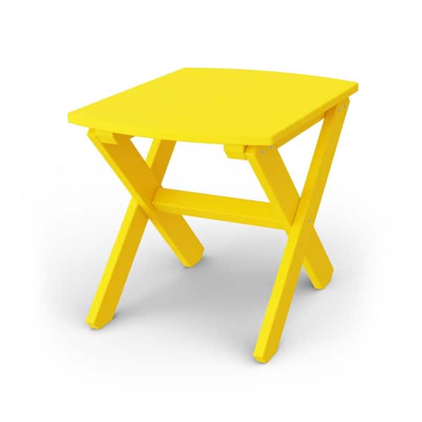 Wildridge Classic Lemon Yellow HDPE Plastic Outdoor Rectangular