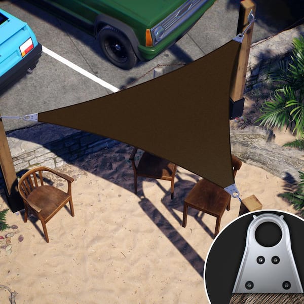 260 GSM Reinforced  Super Ring  Triangle Sun Shade Sail Screen Canopy, Patio and Pergola Cover