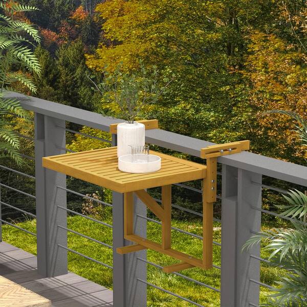 Misopily Foldable Rectangular Pine Wood Outdoor Side Balcony Misopily Foldable Rectangular Pine Wood Outdoor Side Balcony