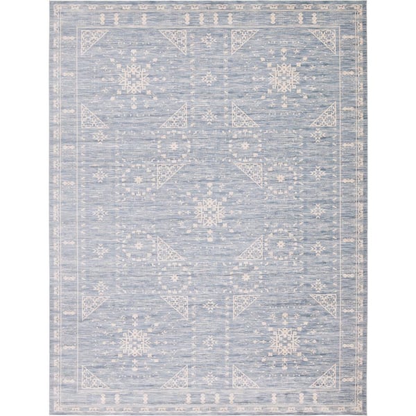 Unique Loom Paris Birch Blue 12' 2 x 16' 0 Area Rug