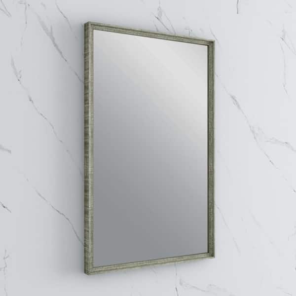 Fresca Formosa 20 in. W x 32 in. H Rectangular Framed Wall Mounted Bathroom Vanity Mirror in Sage Gray